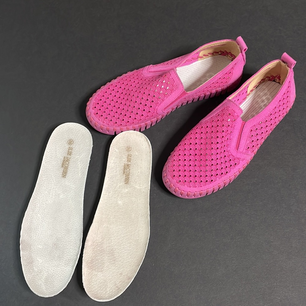 🛍️sold🛍️ILSE JACOBSEN Loafers Tulip 140 Perforated Slip-On Sneaker 5.5 Rose - Picture 4 of 10
